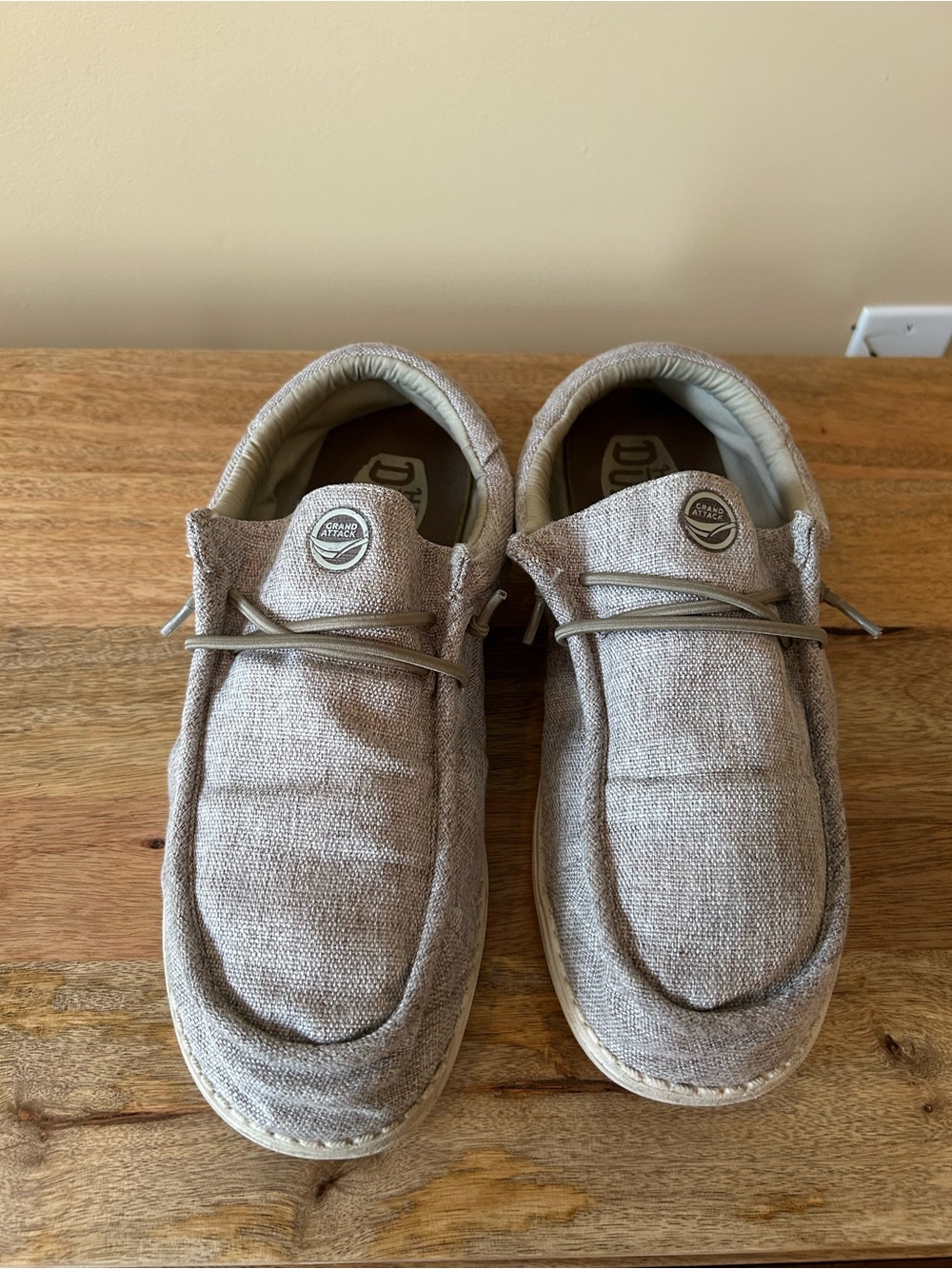 Hey Dude Linen-Style Slip-On Sneakers - Light Beige